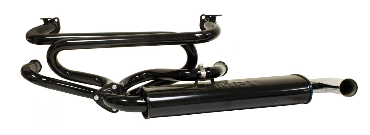 EMPI Premium Exhaust System with Single Quiet Muffler Black VW Type 1 00-3120-0