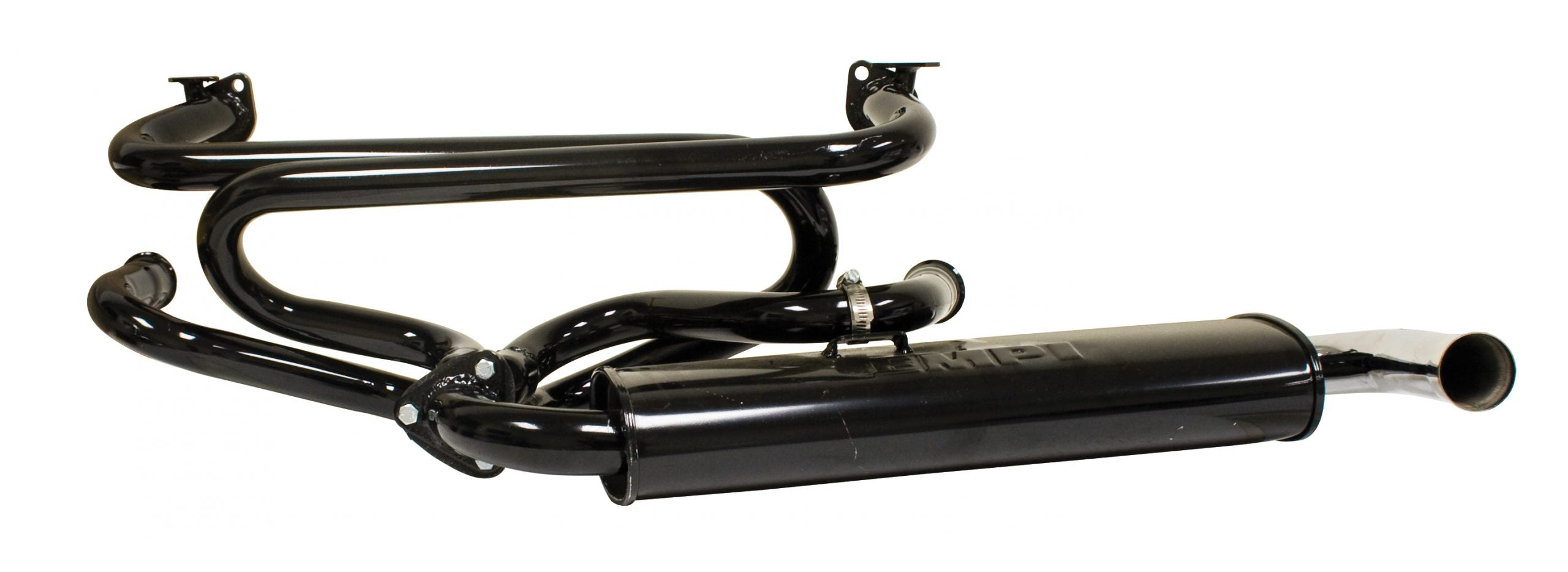 EMPI Premium Exhaust System with Single Quiet Muffler Black VW Type 1 00-3120-0