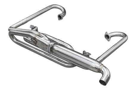 EMPI 00-3381-0 classic dune buggy exhaust in polished 304 stainless steel for VW Type 1 open chassis
