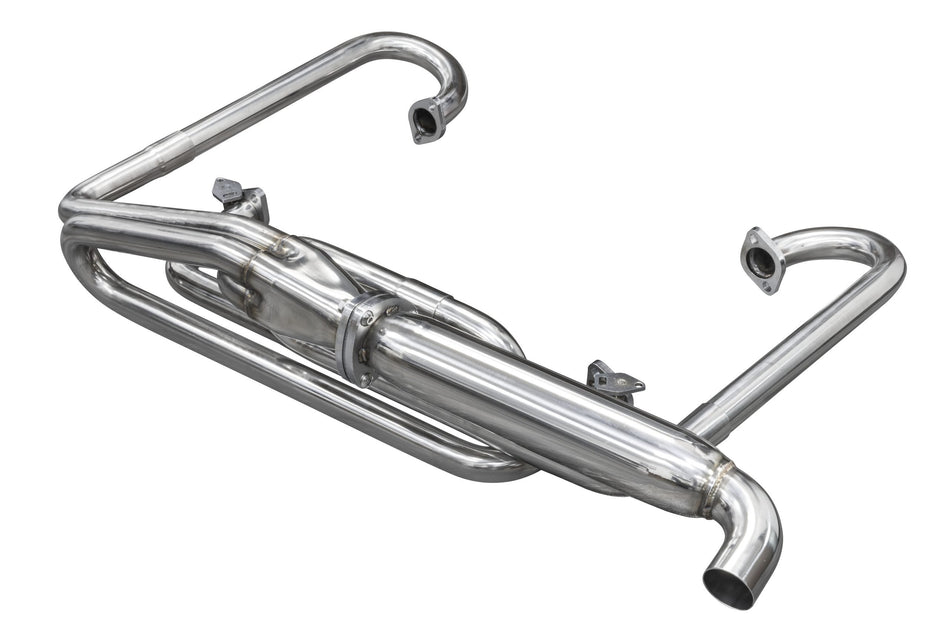 EMPI 00-3381-0 classic dune buggy exhaust in polished 304 stainless steel for VW Type 1 open chassis