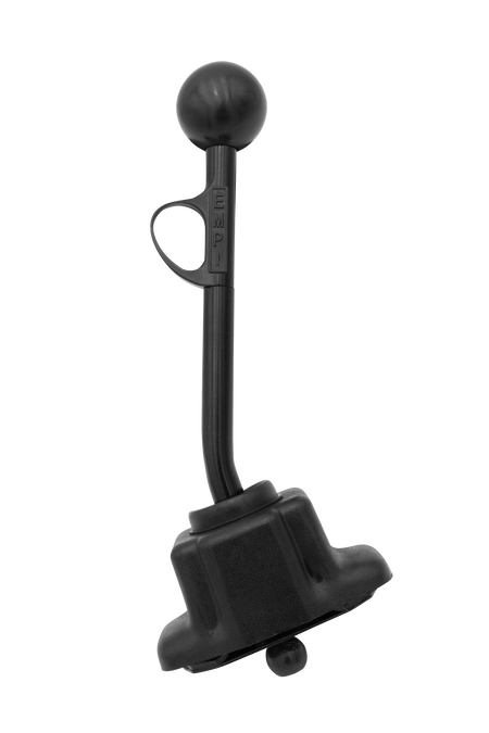 EMPI 00-4507-0 black powder-coated 12-inch trigger shifter with reverse lock-out for VW Type 1 Beetle and Karmann Ghia