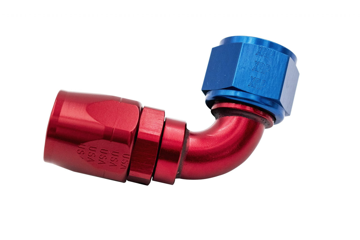 XRP -12 AN Double Swivel Hose End aluminum fittings various angles natural black anodized