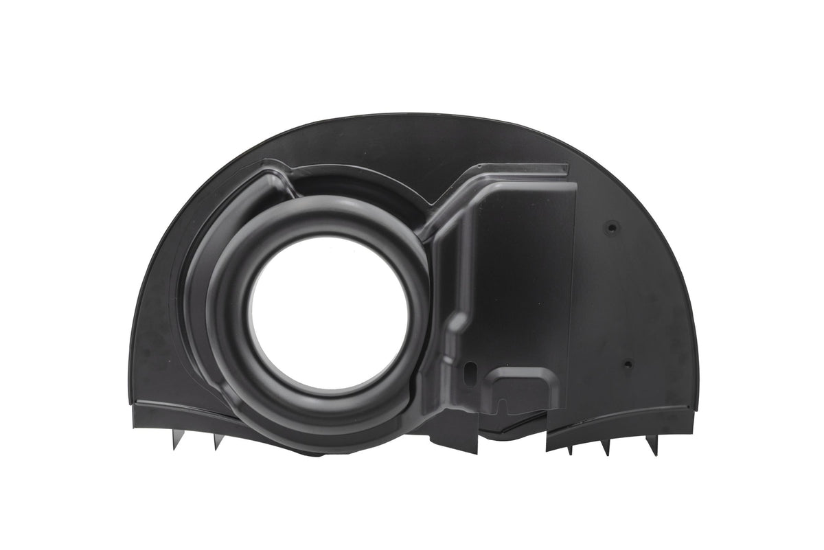 EMPI Super Shroud, Early 36HP VW Beetle & Ghia, Doghouse With Heater, Semi-Gloss Black - Part 00-8678-0, installed view