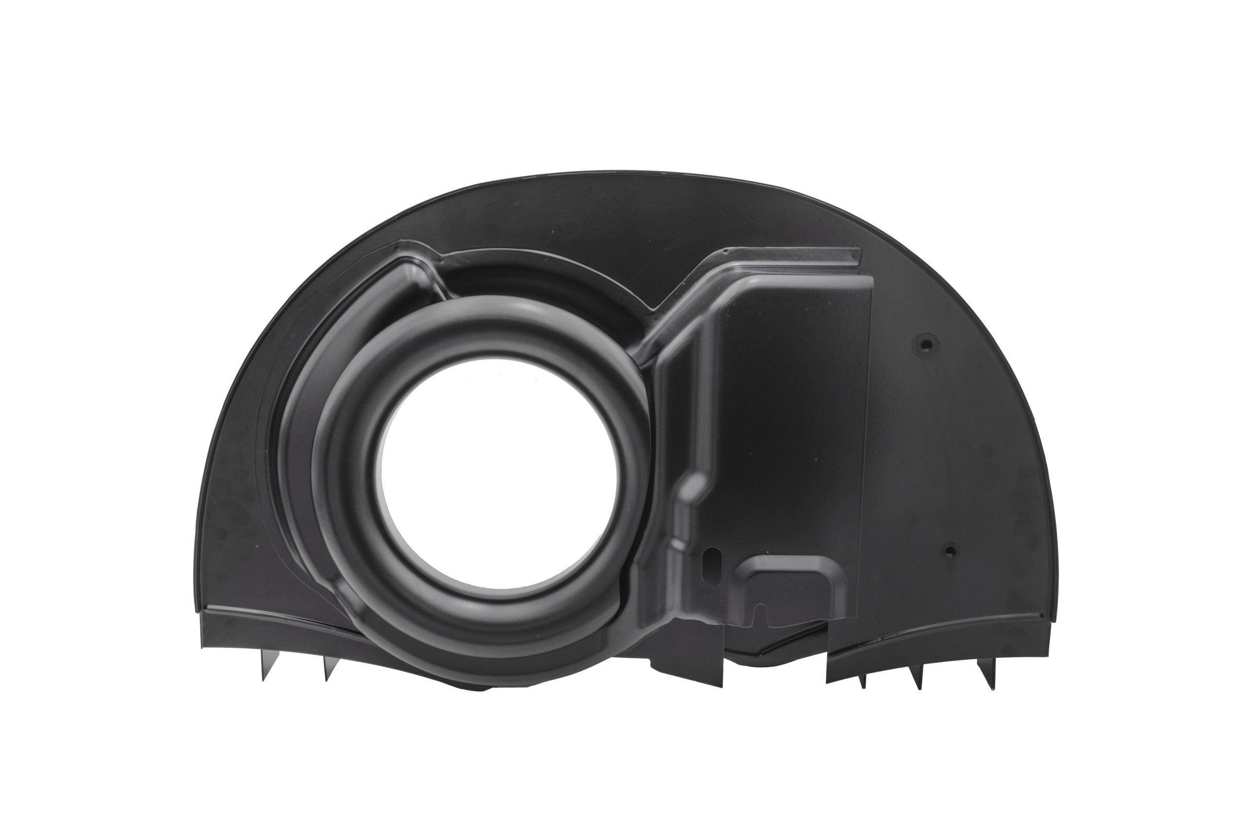 EMPI Super Shroud, Early 36HP VW Beetle & Ghia, Doghouse With Heater, Semi-Gloss Black - Part 00-8678-0, installed view