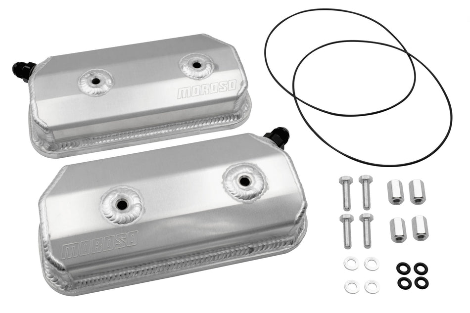 EMPI Moroso sheet metal valve covers with -8AN fittings 00-8858-0 for air-cooled VW