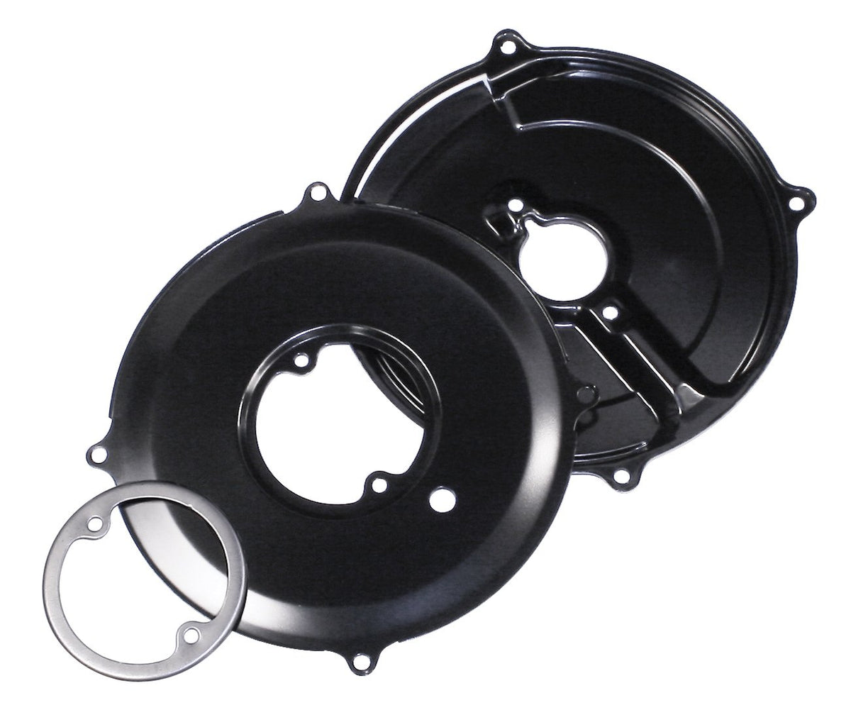EMPI Black Steel Stock-Style 3-Piece Tin Kit 00-9057-0 alternator/generator backing plate for air-cooled VW