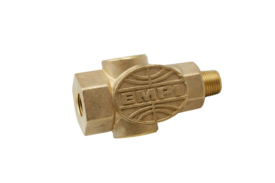 EMPI Oil Pressure T Fitting M10x1.0 Brass - Part 00-9249-0