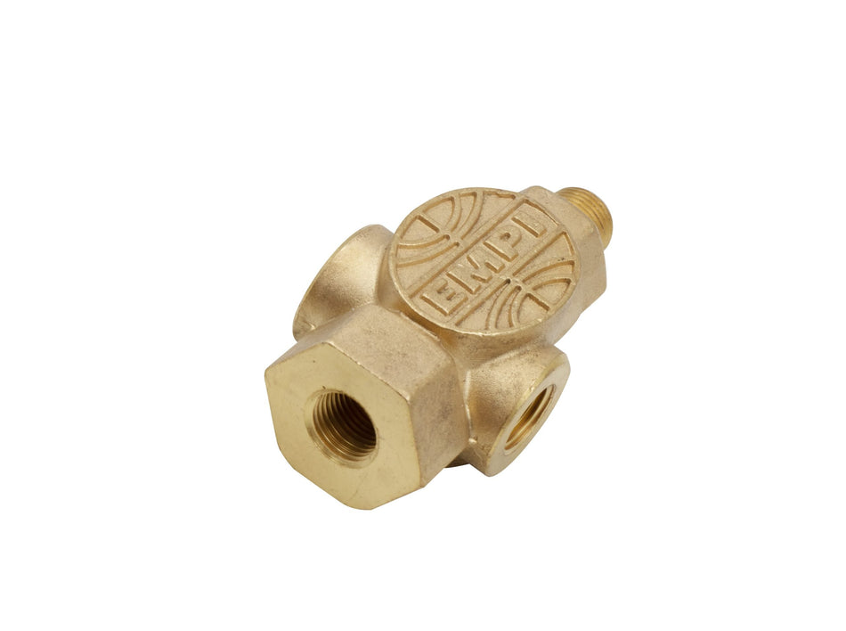 EMPI Oil Pressure T Fitting - Three Port Brass Adapter