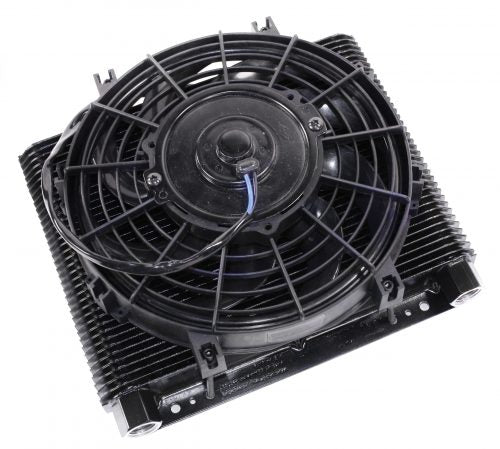 EMPI 72-Plate Competition Oil Cooler Kit with 12V Fan - 00-9292-0