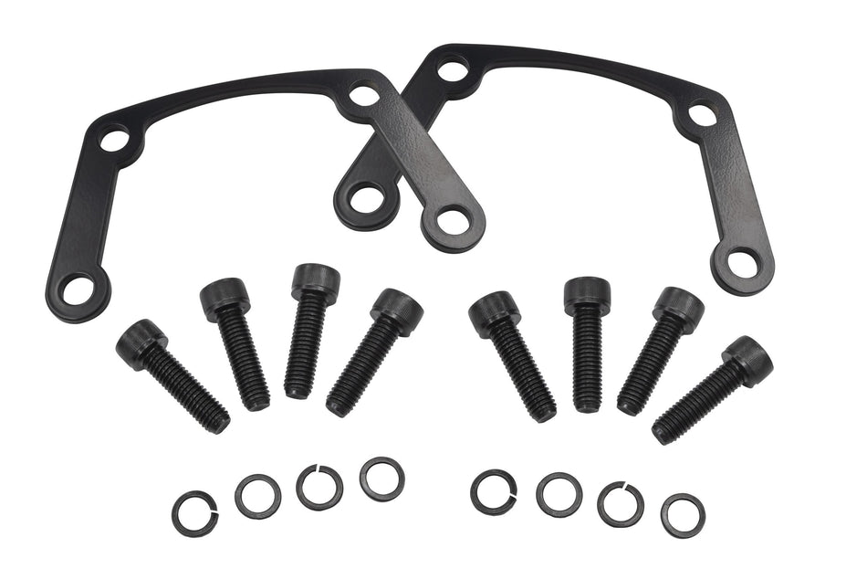 EMPI 00-9586-0 spring plate cover spacer kit, two 5mm black-coated laser-cut steel spacers with black oxide Allen bolts and lock washers