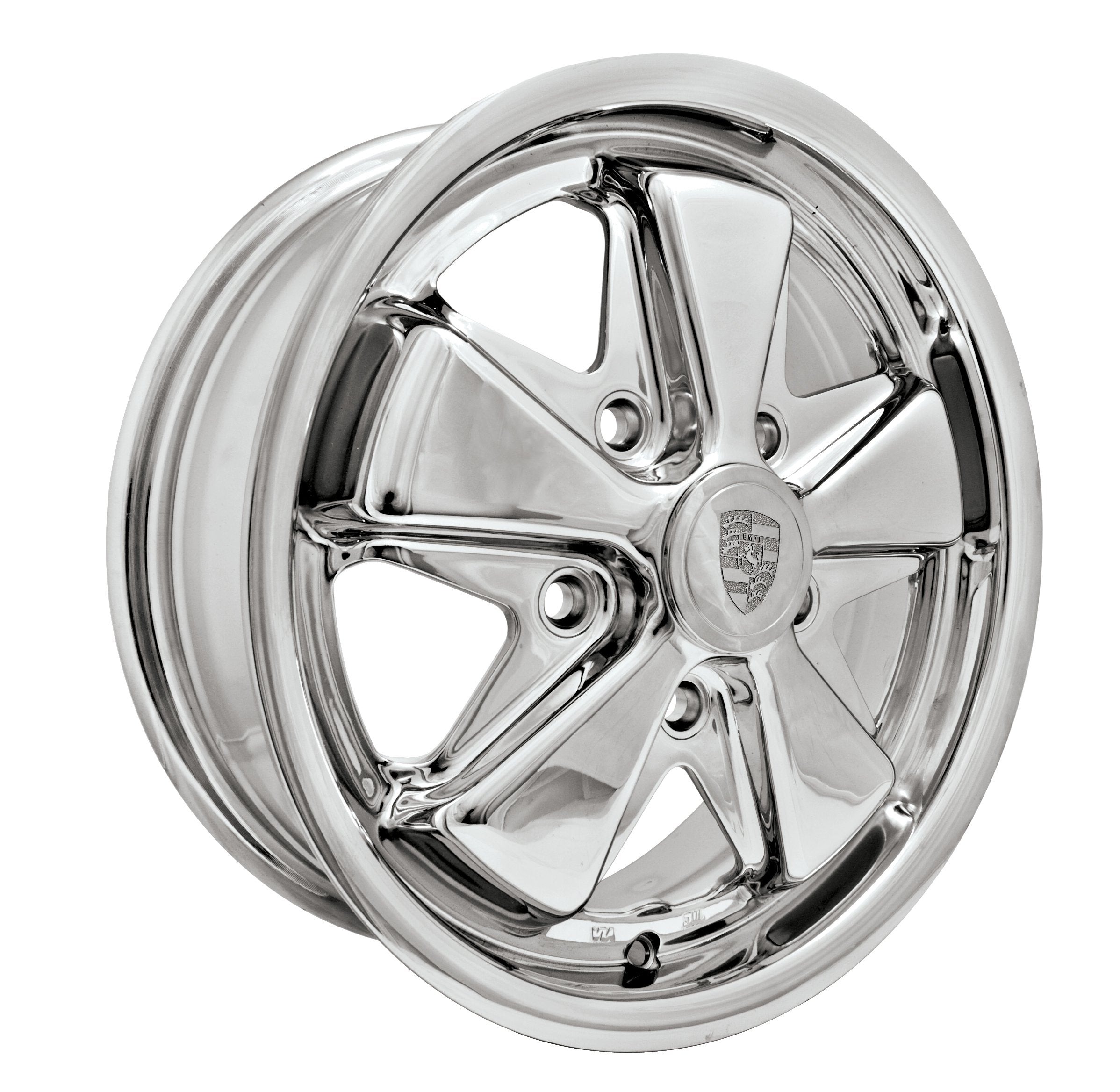 EMPI 911 Alloy Fuchs Style Wheel 15x5.5 All Chrome 5x130 - Part 00-9679-0