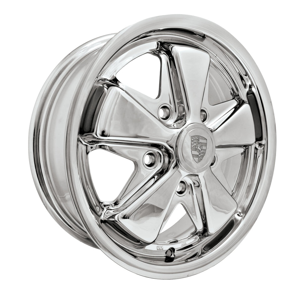 EMPI 911 Alloy Fuchs Style Wheel 15x5.5 All Chrome 5x130 - Part 00-9679-0