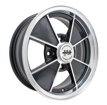EMPI BRM-style wheel 15x5.5 gloss black for 1968-1979 VW Beetle, 4x130, EMPI 00-9735-0