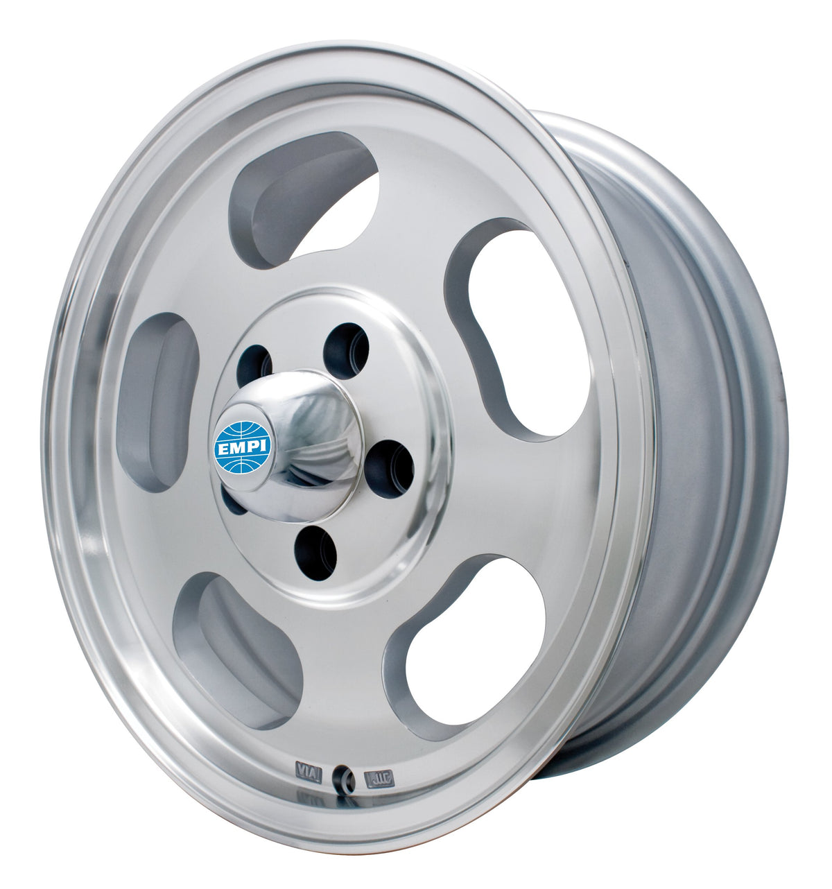 EMPI dish wheel for 1971-1979 VW Bay Window Bus, 15x5.5 machine finished, 5x112, EMPI 00-9749-0