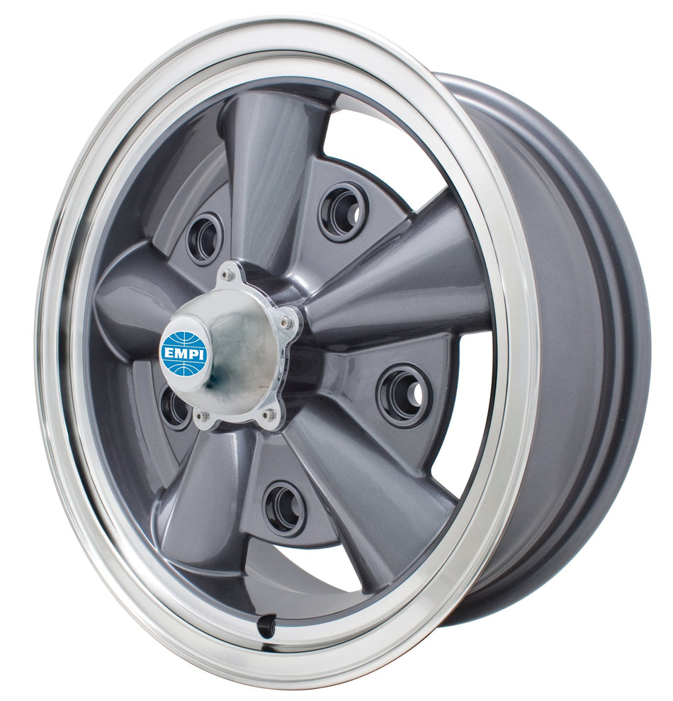 EMPI 00-9750-0 5-Rib wheel, 15x5.5 anthracite with polished lip, wide-5 5x205, for air-cooled VW