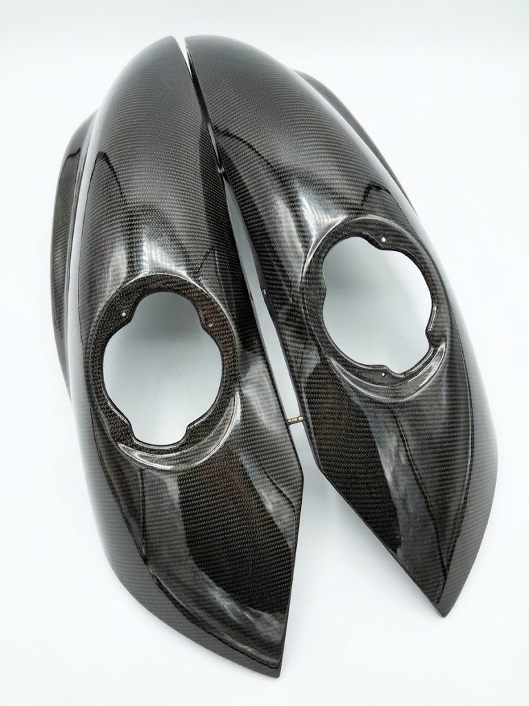 Full carbon fiber rear fenders, pair, for VW Super Beetle, made in USA (#RFENDER-CF)