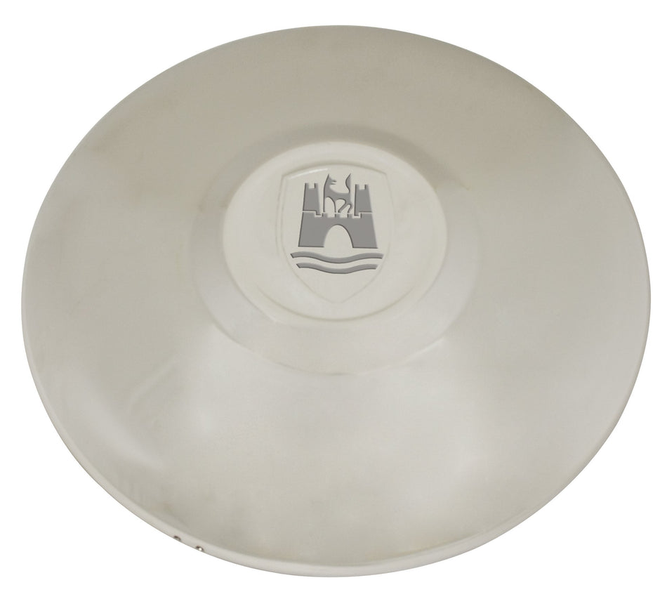 EMPI Castle-design hubcap for 1968-1979 VW Beetle 4-lug steel wheels, EMPI 10-1072-B