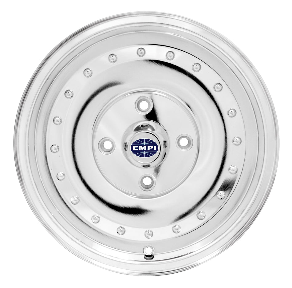 EMPI 10-1098-0 Smoothie alloy wheel, polished, 15x5.5, 4-lug 4x130, air-cooled VW