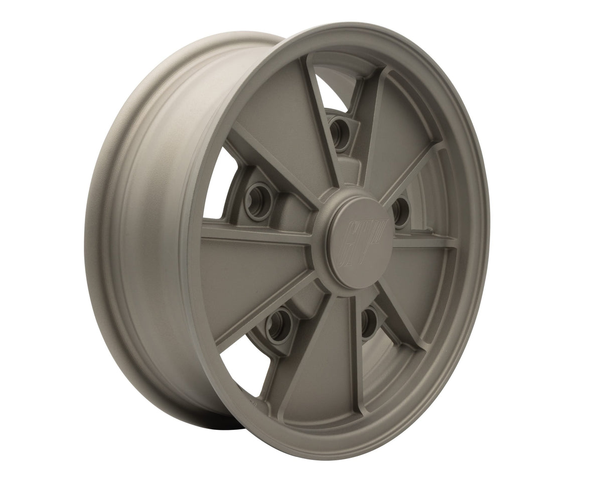 EMPI GTV II wheel 15x5 matte bronze "mag" texture for 1949-1967 VW Beetle, 5x205, EMPI 10-1126-0