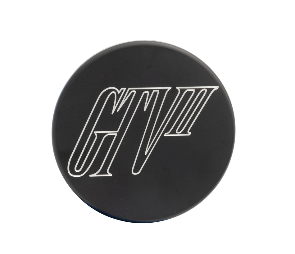 EMPI GTV II black wheel center cap for 1949-1967 VW Beetle 5-lug GTV II wheels, EMPI 10-1129-0