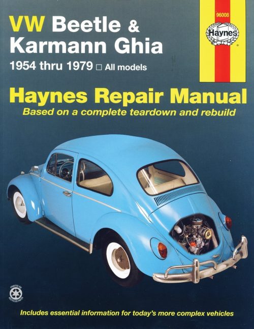 Haynes VW Beetle & Karmann Ghia Repair Manual (1954-1979) - 11-1070-0 for Beetle, Karmann Ghia (1954-1979)