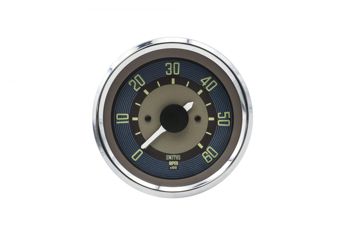 Smiths 80mm Tachometer 14-1131-0 0-6000 RPM Brown dial Chrome bezel for VW Type 1 and Type 2