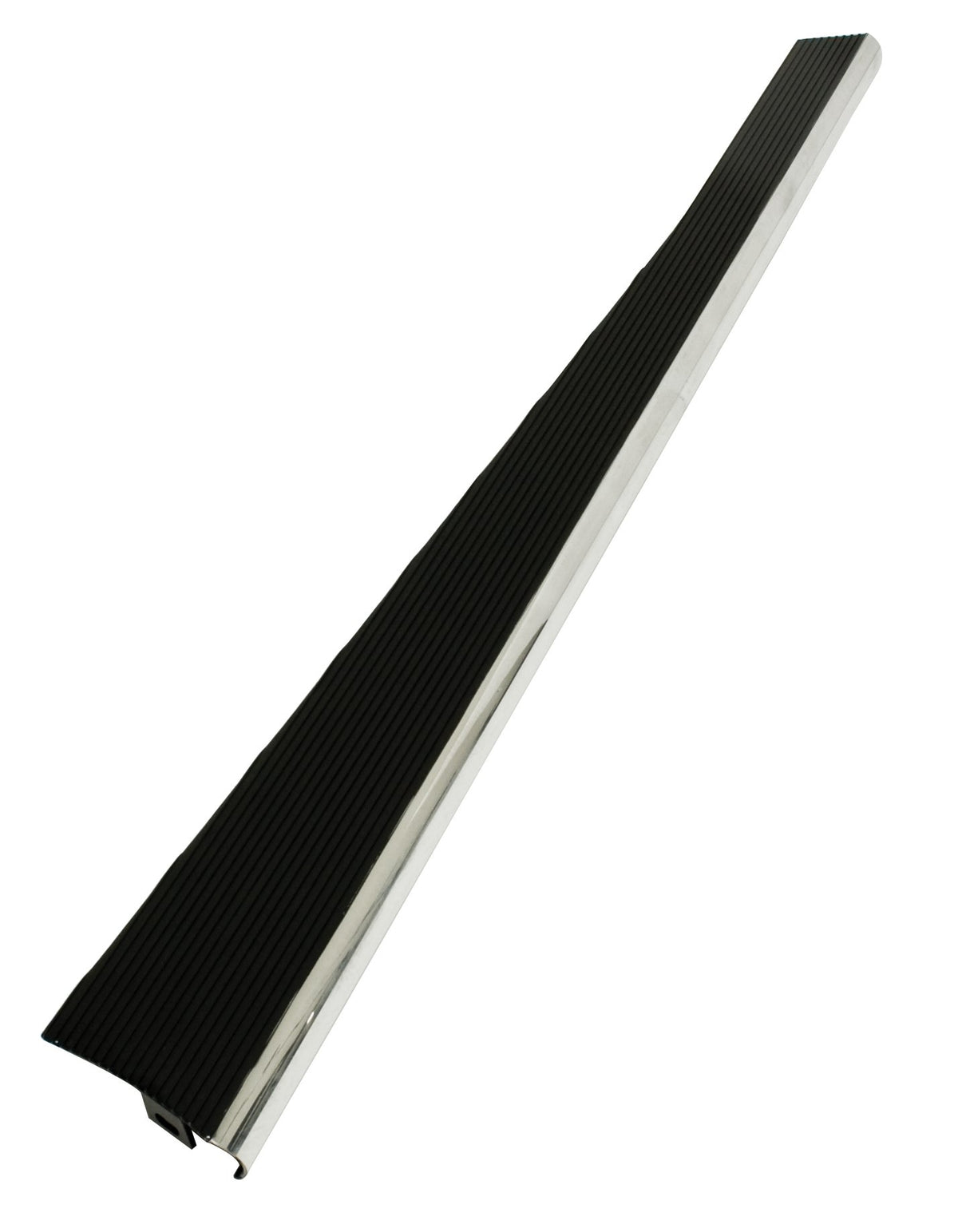 EMPI 15-3018-0 billet-look aluminum running boards, satin black with polished edge, pair, for VW Beetle — main view