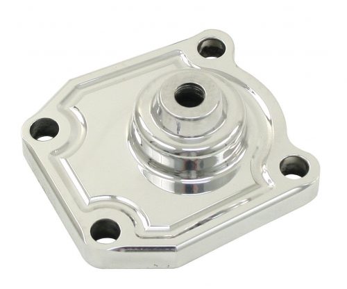 EMPI 16-7508-0 billet aluminum steering box cover for VW Type 1 Bug and Type 3 — CNC-machined polished finish