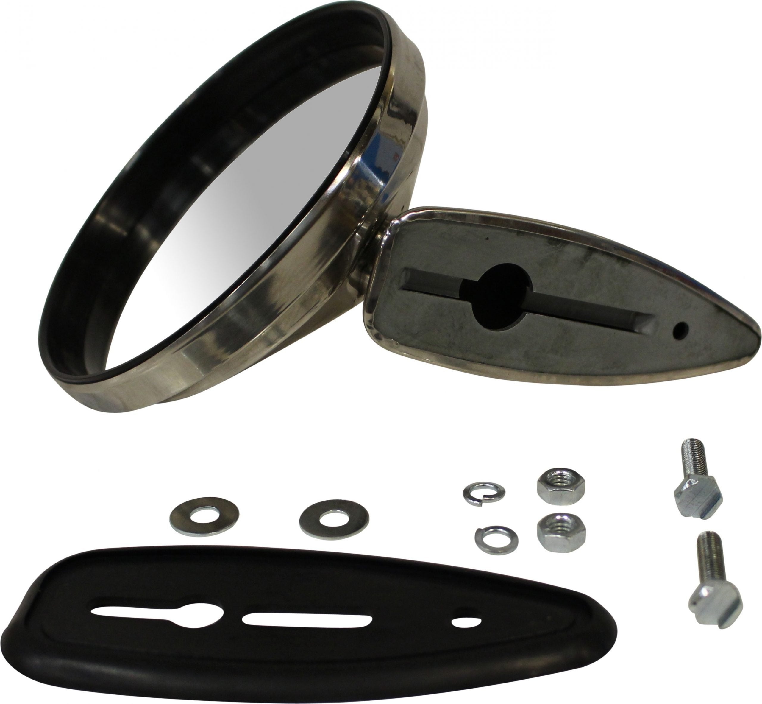 Door Mirror with Frame & Gasket, Chrome, Porsche 911