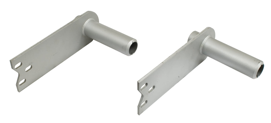 EMPI 17-2667-0 heavy duty IRS spring plates, pair, 6-1/8 inch collar for 26-9/16 inch torsion bars, silver painted, VW Beetle, Ghia and Type 3 1968-1971