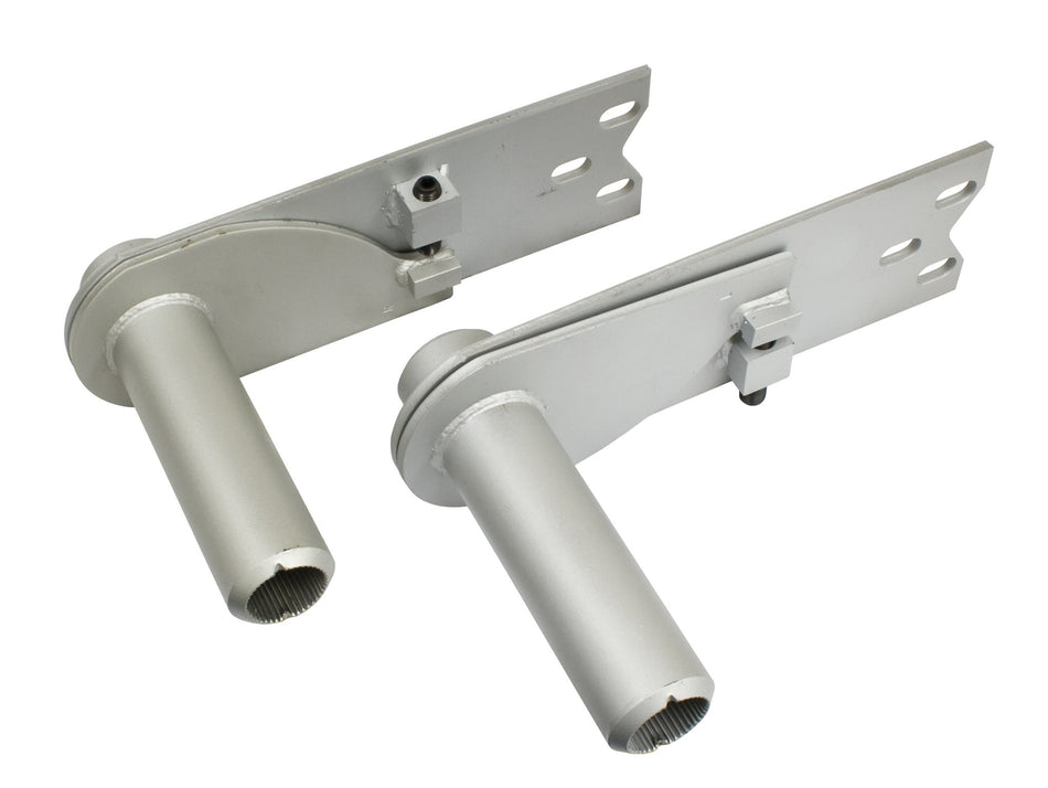 EMPI 17-2674-0 adjustable IRS spring plates, 6-1/8" collar for 26-9/16" torsion bars, silver painted, pair, VW Beetle, Karmann Ghia and Type 3 1968-1971