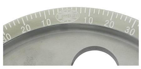EMPI polished serpentine pulley system 17-2811-0 detail, laser-etched numbers
