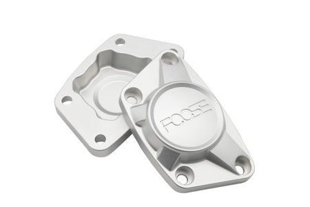 VW Foose Billet Spring Plate Caps | Blasted Satin Silver Finish | 1960-1968 Bug & Ghia | 17-8896-0 for Beetle, Karmann...