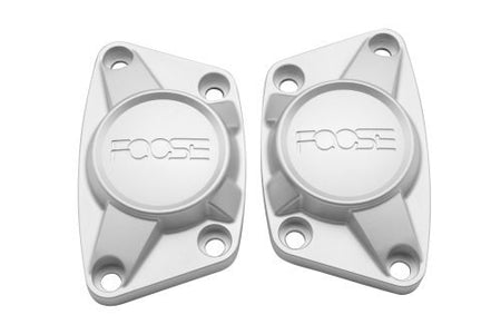 VW Foose Billet Spring Plate Caps | Blasted Satin Silver Finish | 1960-1968 Bug & Ghia | 17-8896-0 for Beetle, Karmann...