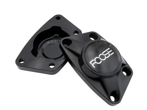 VW Foose Billet Spring Plate Caps | Black Anodized Aluminum | 1960-1968 Bug & Ghia | 17-8898-0 for Beetle, Karmann Ghia...