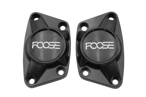 VW Foose Billet Spring Plate Caps | Black Anodized Aluminum | 1960-1968 Bug & Ghia | 17-8898-0 for Beetle, Karmann Ghia...
