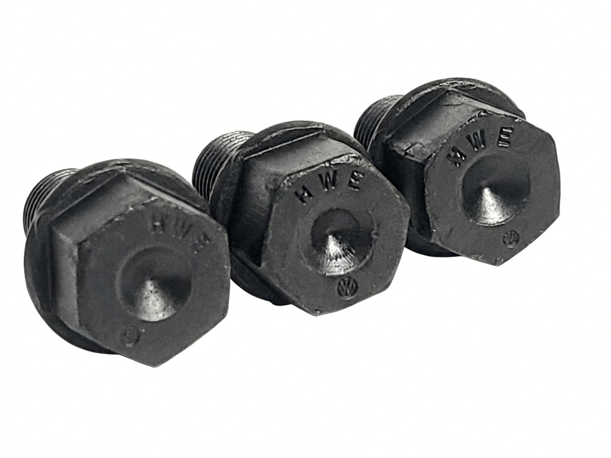 HWE 14mm x 1.5 Ball Seat Lug Bolts - Original German OEM Refurbished (Sold in sets of 5)