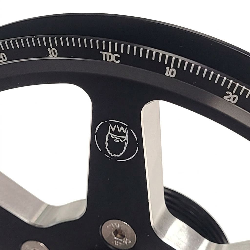King Performance 5.25" Billet Pulley System, Top & Bottom Pulley Complete Kit
