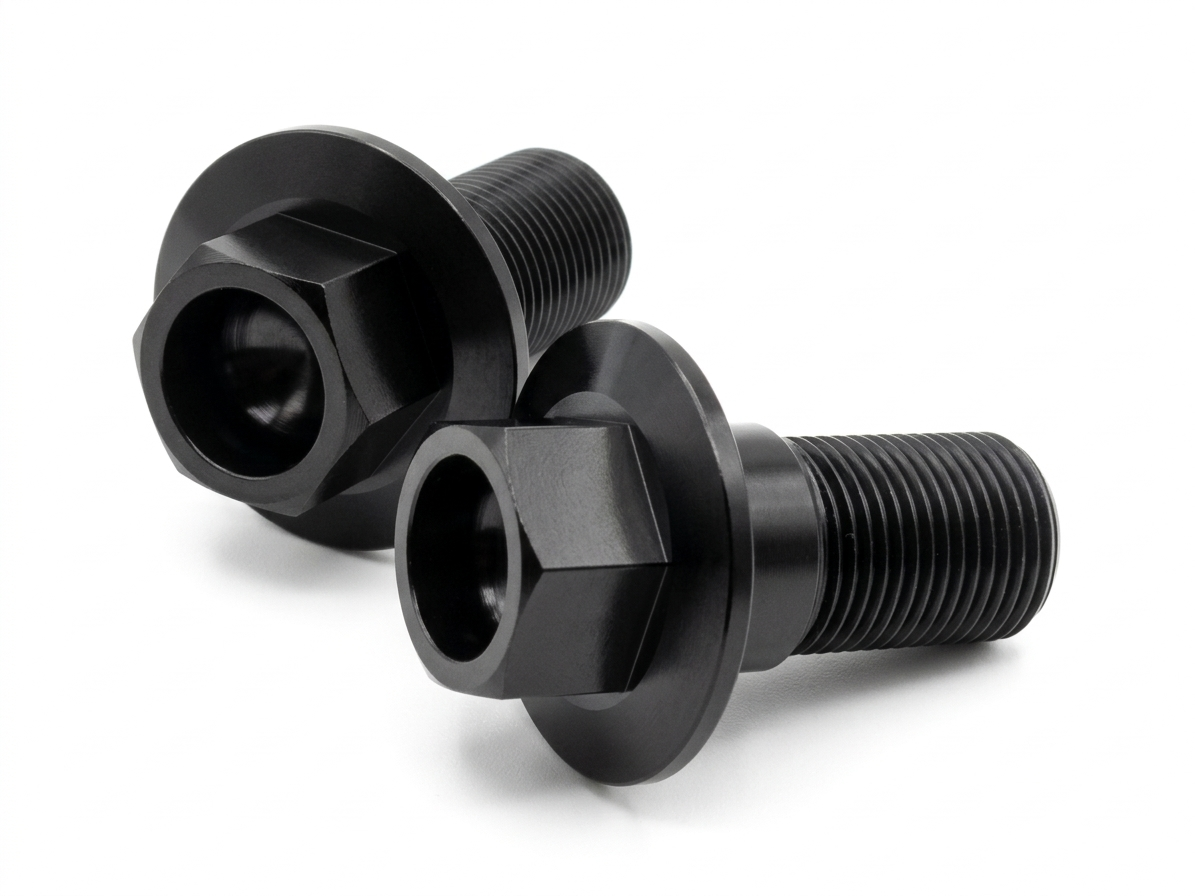 Premium Titanium Transmission Cross Brace Bolts - Black PVD Gr5 Ti (M18x1.50)