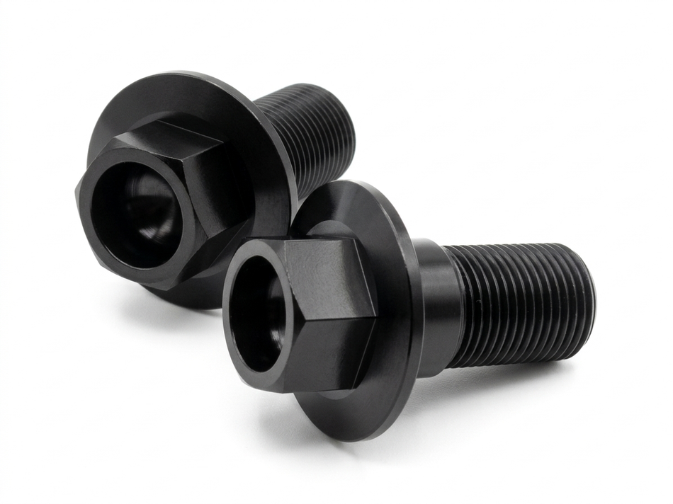 Premium Titanium Transmission Cross Brace Bolts - Black PVD Gr5 Ti (M18x1.50)