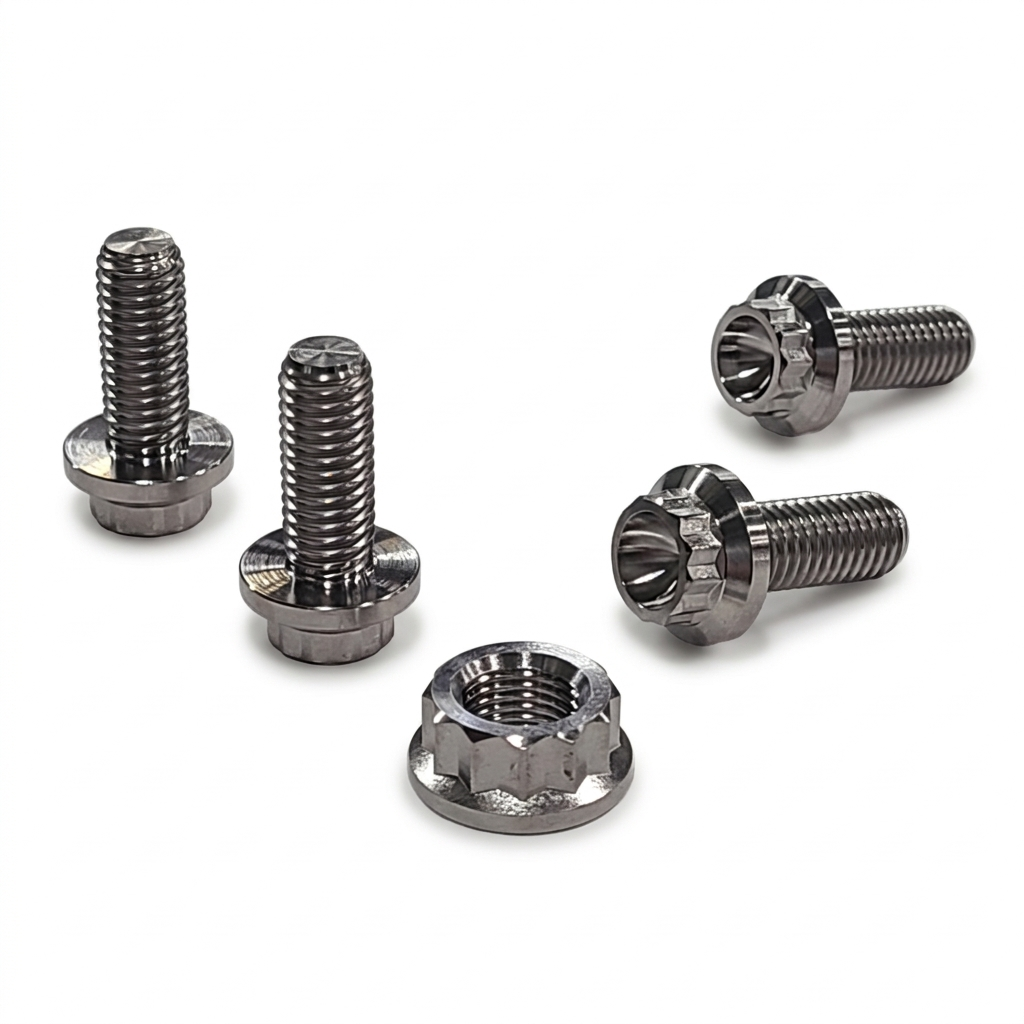 Titanium Steering Box Top Cover Bolts and Nut (5pcs.)