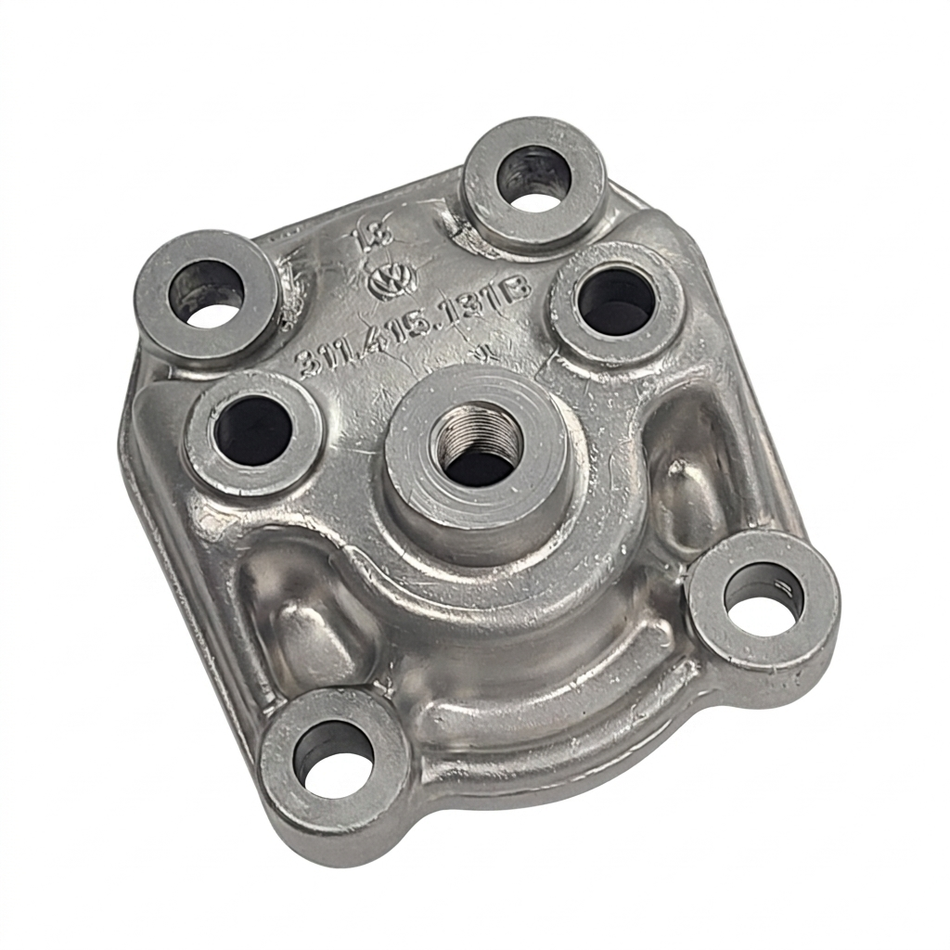 Factory VW Beetle Steering Box Top Cover, Vapor Hone Finish for Beetle