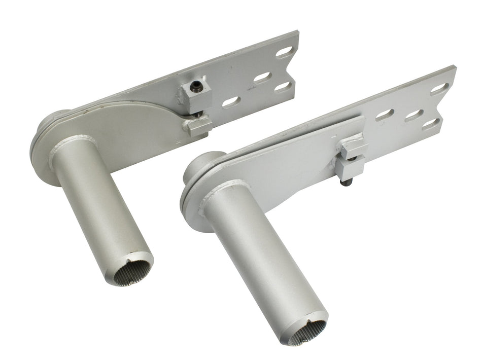 EMPI 18-1075-0 adjustable IRS spring plates, pair, 6-1/8 inch collar for 26-9/16 inch torsion bars, silver painted, VW Beetle and Super Beetle 1972-1979