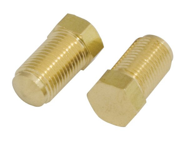 EMPI 18-1103-0 brass brake line plugs, M10 x 1.0 bubble flare, pair, for VW dune buggy and sand rail master cylinders