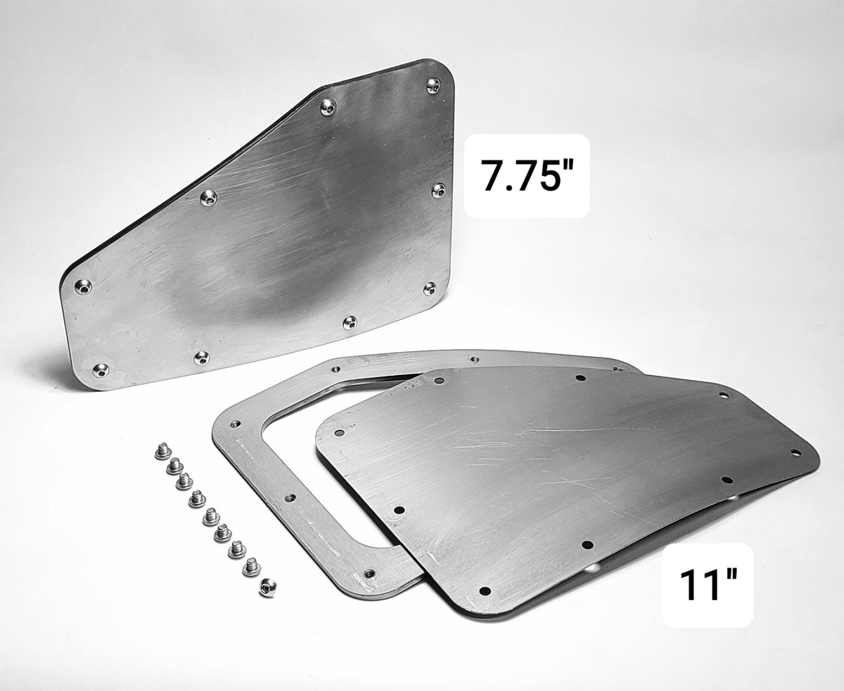 Washburn Windows Large 11x7.75 inch carb access panels in laser-cut steel for VW Beetle dual carb engines