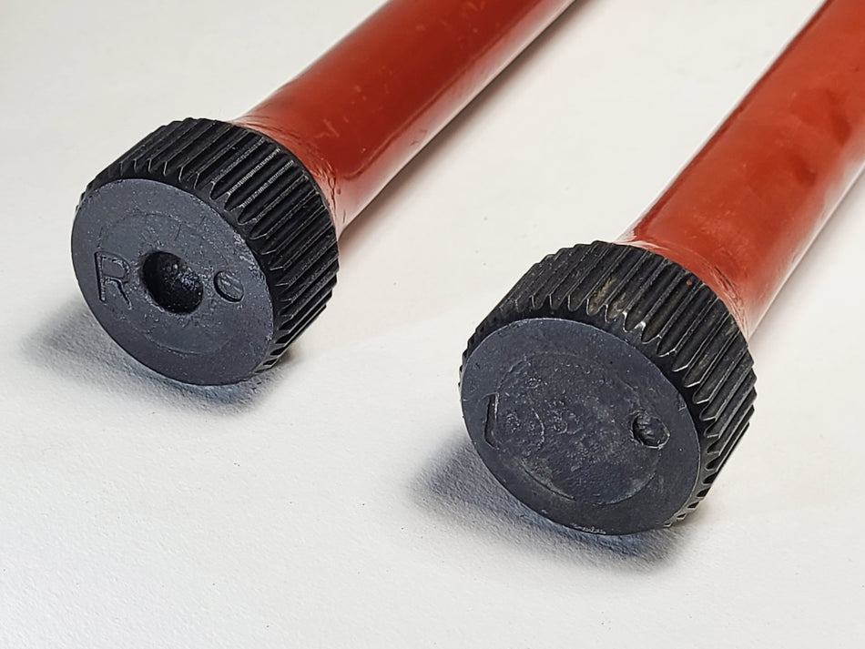 Torsion Bars:  1969 & up, 26 9/16” long bar, 22 mm diameter, Sold In Pairs, GERMAN