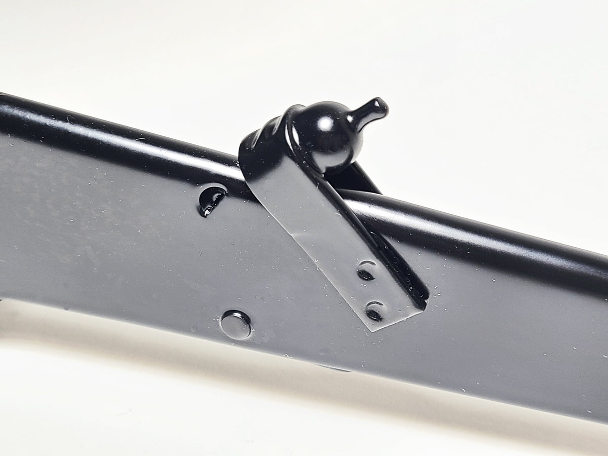 R04 German OEM VW Beetle parking brake handle for 1965 and 1966, powder-coated and refurbished