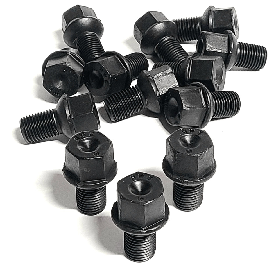 HWE 14mm x 1.5 Ball Seat Lug Bolts - Original German OEM Refurbished (Sold in sets of 5)