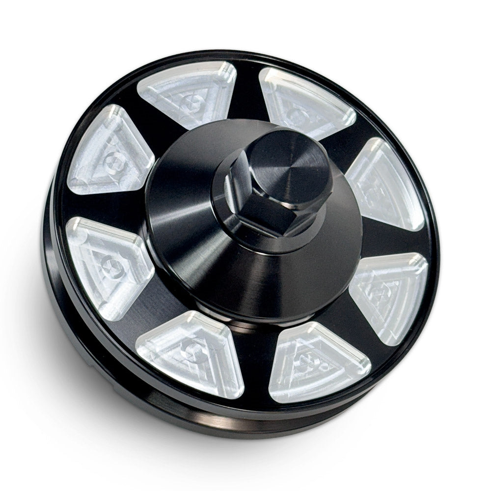 CMI 4.3 inch 8-spoke billet alt/gen pulley kit, black anodized (2113)