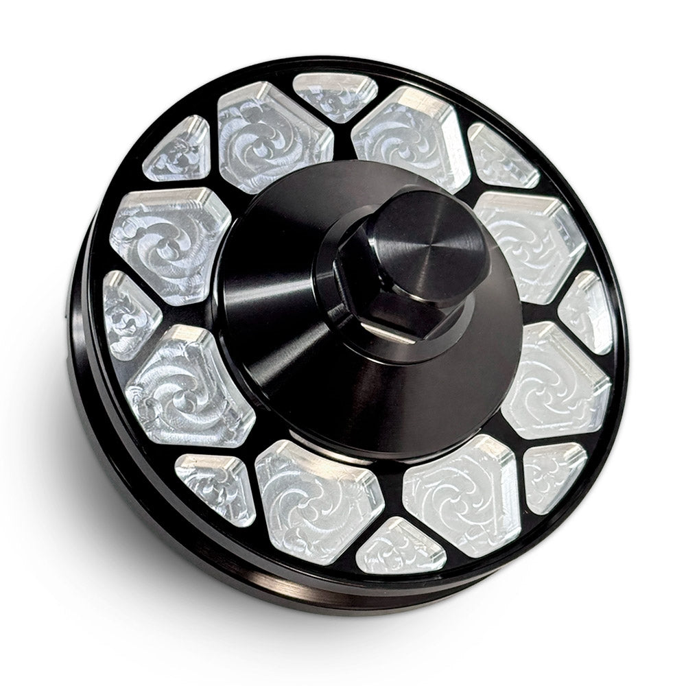 CMI 4.3 inch 12-spoke billet alt/gen pulley kit, black anodized (2114)